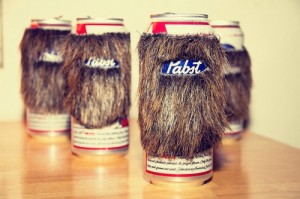 Bearded Pabst Blue Ribbon PBR Beer Cans